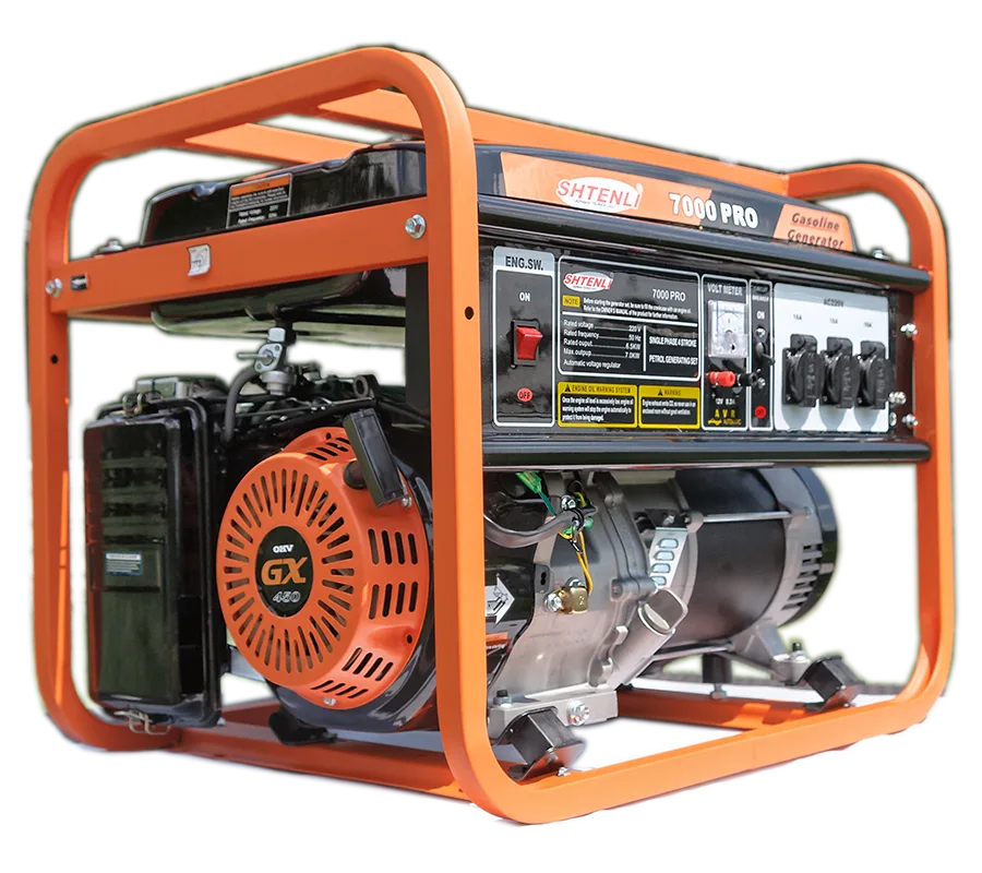 Бензогенератор Shtenli 7000 Pro (6,5 кВт) три розетки 220В