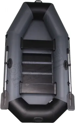 Гребная лодка Vivax К250 c полом-книгой (без киля, серый/черный)