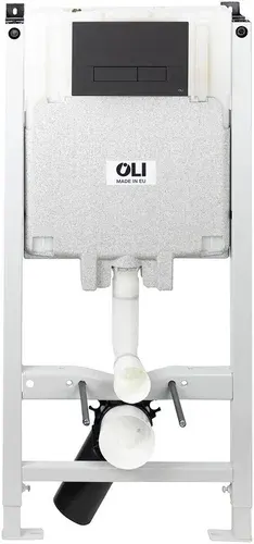 Инсталляция для унитаза OLI OLI80 888782 с клавишей смыва Narrow (черный soft-touch)