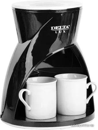 Капельная кофеварка Delta Lux DL-8131 (черный/белый)