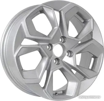 Литые диски KDW KD1620 16x6.5" 5x114.3мм DIA 67.1мм ET 45мм Light Silver Painted