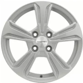 Литые диски Khomen KHW1502 Solaris 15x6" 4x100мм DIA 54.1мм ET 48мм F Silver