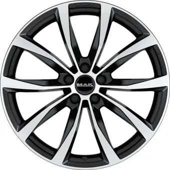 Литые диски MAK Wolf 18x7.5" 5x114.3мм DIA 76мм ET 48мм Black Mirror