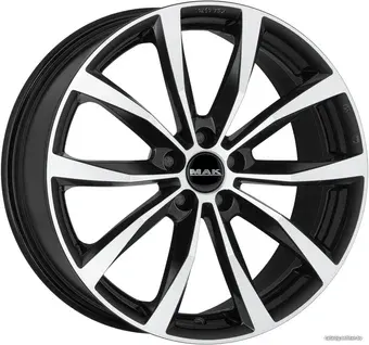 Литые диски MAK Wolf 18x8" 5x108мм DIA 72мм ET 45мм Black Mirror
