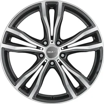 Литые диски MAK X-Mode 21x11.5" 5x112мм DIA 66.6мм ET 38мм Gun Met-Mirror Face