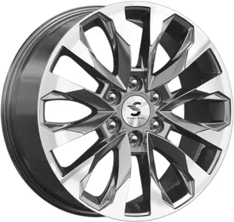 Литые диски SKAD КР007 20x8" 6x139.7мм DIA 67.1мм ET 38мм Diamond Gloss Graphite