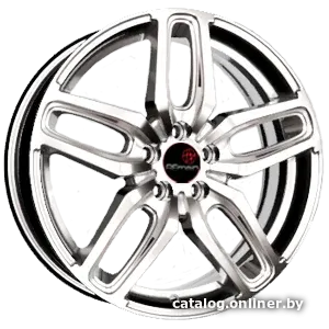 Литые диски Vector B199 17x6.5" 5x114.3мм DIA 66.1мм ET 40мм Сильвер S