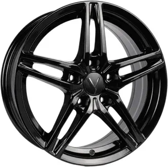 Литые диски Vector B219 16x6.5" 5x114.3мм DIA 67.1мм ET 38мм черный глянцевый