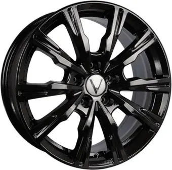 Литые диски Vector B221 17x7.5" 5x108мм DIA 63.35мм ET 52.5мм черный