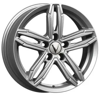 Литые диски Vector B256 16x6.5" 5x112мм DIA 57.1мм ET 46мм Серебристый