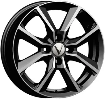 Литые диски Vector B271 16x6" 4x100мм DIA 60.1мм ET 50мм Алмаз черный