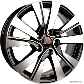 Литые диски Vector R185 17x7" 5x114.3мм DIA 67.1мм ET 48.5мм Черный с алмазной проточкой