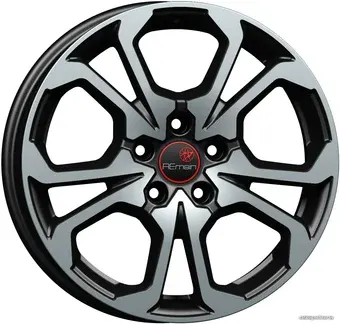 Литые диски Vector R242 17x6.5" 5x114.3мм DIA 67.1мм ET 49мм черный с проточкой