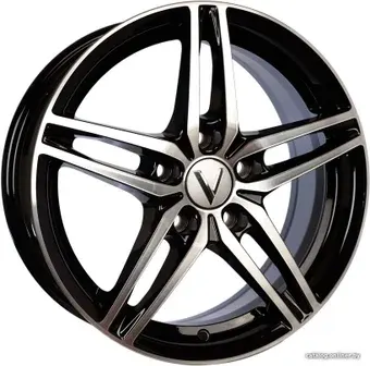 Литые диски Vector V219 16x6.5" 5x112мм DIA 57.1мм ET 46мм Черный с алмазной проточкой