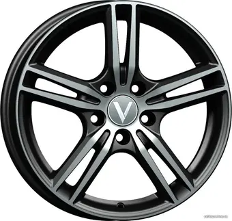 Литые диски Vector V223 16x6.5" 5x114.3мм DIA 66.1мм ET 45мм Черный с алмазной проточкой