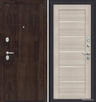 Металлическая дверь el'Porta Porta S 4.П22 (Almon 28/Cappuccino Veralinga)