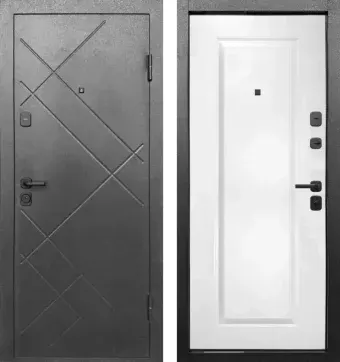 Металлическая дверь Guard 7 205x86 (правая, штамп букле графит)