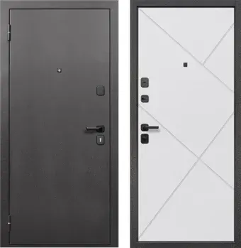 Металлическая дверь Guard 96x205x7 левая (серебристый/белый матовый)