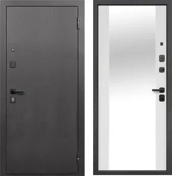 Металлическая дверь Guard Зеркало 96x205 правая (серебристый/белый матовый)