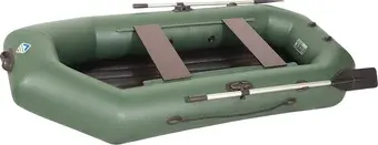 Моторно-гребная лодка Лоцман Гребная под мотор стандарт ЛС-240 ВНД (зеленый)