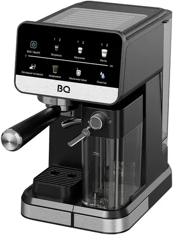 Рожковая кофеварка BQ ECM1088A (черный/нержавеющая сталь)