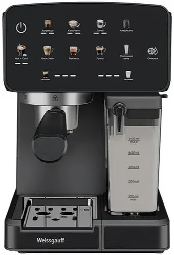 Рожковая кофеварка Weissgauff WCM-356 DB Automatic Cappuccino ColorTouch